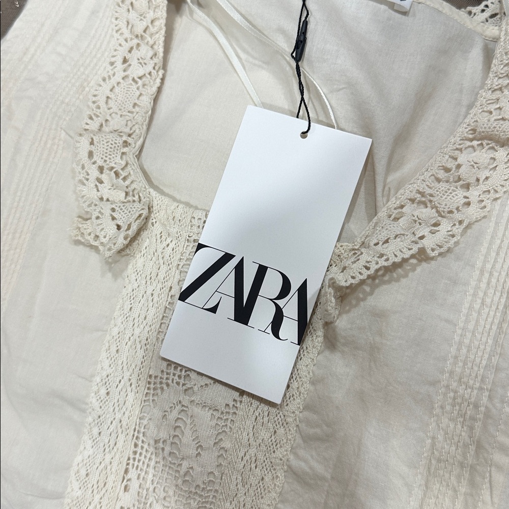 Zara Lace trim blouse/shirt - Picture 11 of 11